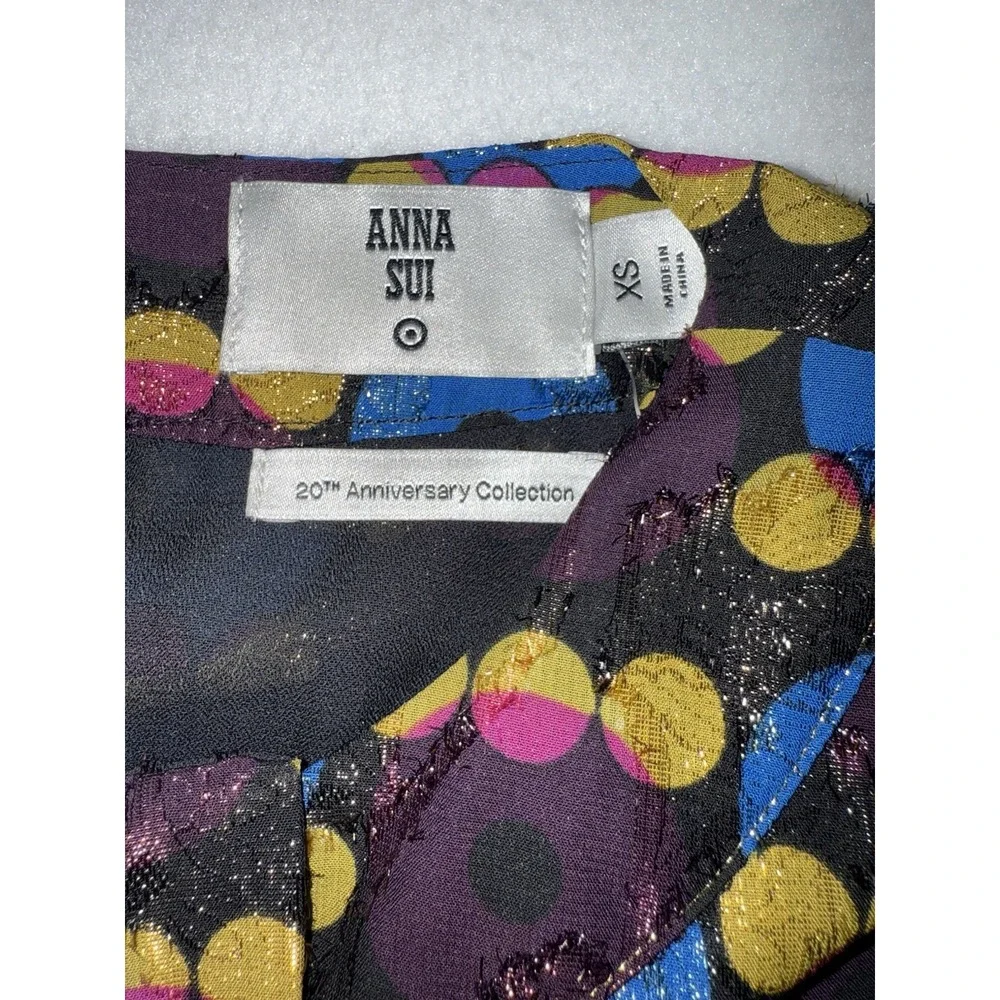 Anna Sui for Target Metallic Circles Shift‎ Sleeveless Mini Dress XS Multi NWT